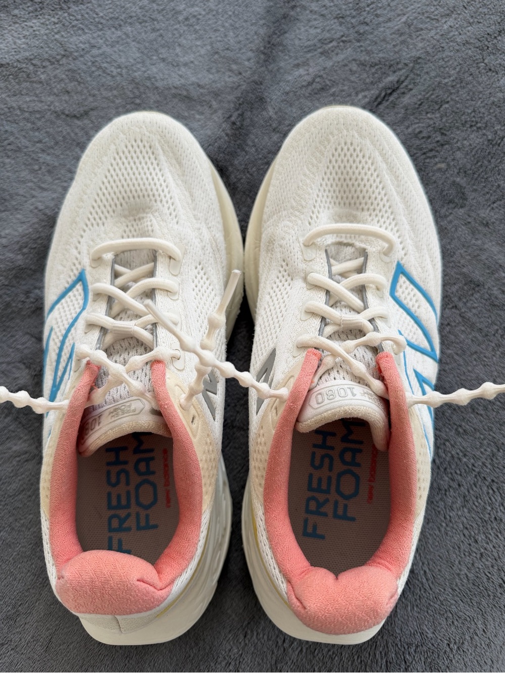 New Balance Fresh Foam X More v4 (Sea Salt with Pink/Multi/Blue) - Picture 6 of 9